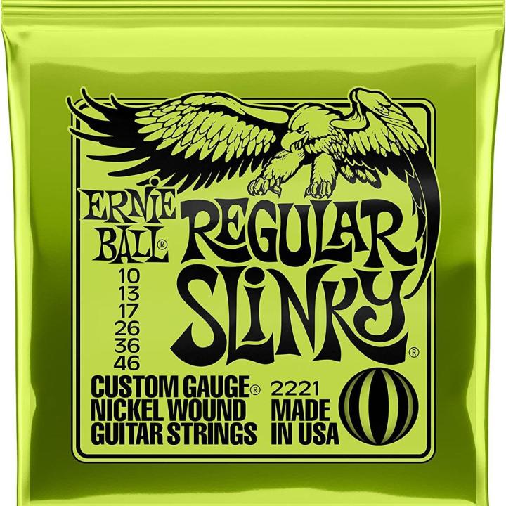 BUY 1 GET 1 FREE - Ernie Ball Regular Slinky Nickel Wound Electric Guitar Strings - 10-46 Custom gauge (Chinese)