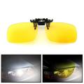 Car Rimless Polarized Sunglasses Clip on Glasses for Driver Driving Night Vision Sun Glasses Men Flip on Myopia Glasses.
