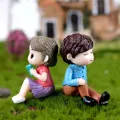 Cute Romantic Couple Decor Doll Home Office Desktop Miniature Landscape Ornament. 