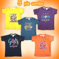 5 Pieces t-shirt  By Any Color. 