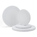 Round Canvas - 4,6,8,10,12 Inch Diameter (1of Each) - 100% Cotton, Primed White Blank Acid-Free Artist Shaped Canvases for Oil, Acrylic, Pouring Art & Decoration. 