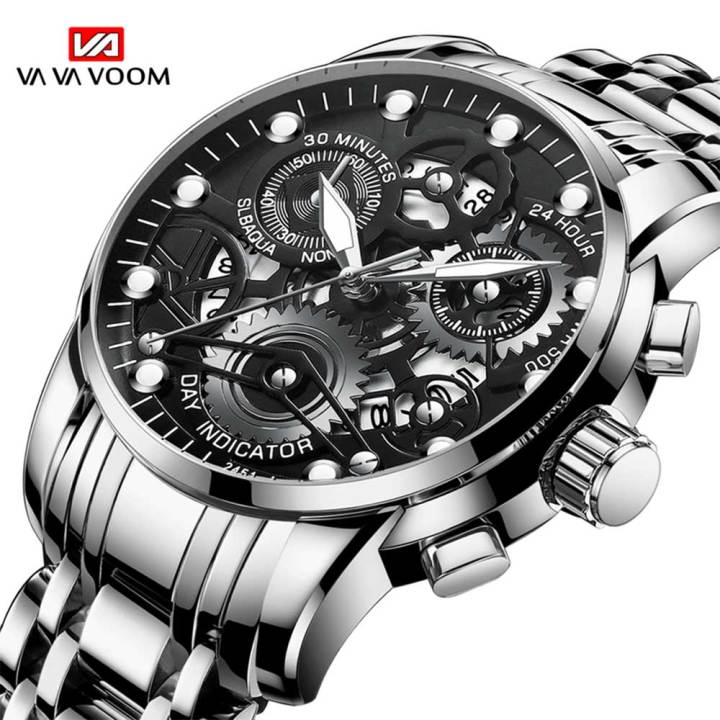 VAVAVOOM Mechanical Watches Classic Mens Watches Luxury Skeleton