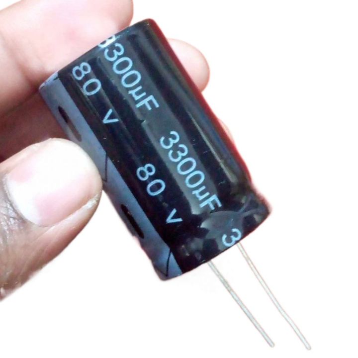 3300uF 80V Capacitor RADIAL Electrolytic Capacitor 3300uF Capacitor 80V 3300uF Radial Polarized Aluminum Electrolytic Capacitors 2 Pin Leads Capacitor
