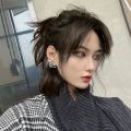 Warrior Head Wig Men's Japanese Handsome Unisex Style Anchovy Head Internet Celebrity Natural Wolf Tail Unisex Whole Head Cover. 