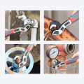 GC Industrial Grade Multifunctional Self-locking Pipe Wrench Tool Water Pipe Nut Wrench Adjustable 6" 8" 10" 12" Wrench With Anti-slip Handle Self-Adjusting Wrench. 