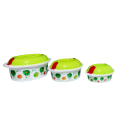 Plastic Food Storage Container Box With Lids - 3pes Set. 