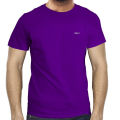 Men's Half Sleeve T-Shirt (Plain Purple) - Add a Pop of Color to Your Wardrobe - Suitable for Casual Wear in Any Season. 