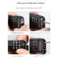 Mini Helmet Lock Chain Portable Motorcycle Anti-Theft Cable Lock Anti-Theft Password Moto Bike Locks. 