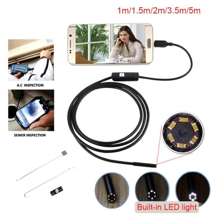 Android Endoscope 5.5mm 7mm Borescope Inspection Snake Camera