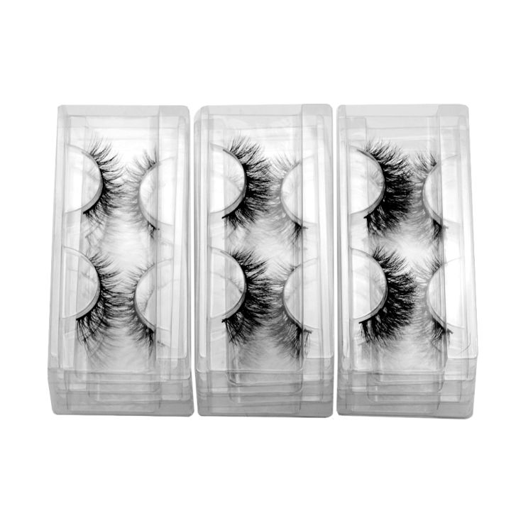 Wholesale Lots Bulk Lashes Faux Mink 10/20/30/40/50/100 Pairs Lash Tray Only Natural Fluffy 10/12/15/20mm Eyelashes