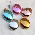 Ultra-thin Mirror Pebble Contact Lens Case INS Women's Cosmetic Contact Box Travel Elegant Contact Lens Storage Box.