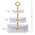 OIMG Fruit Tray 3-Layer Entrepreneurial Cake Rack Wedding Cake Tray Snack Nut Candy Tray 3-Layer Fruit Tray. 