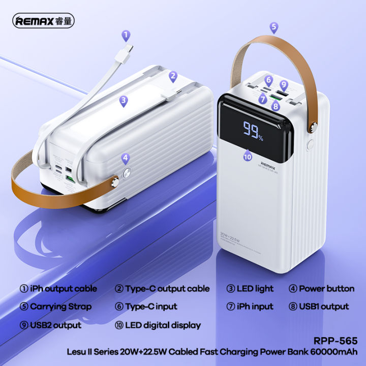 Remax%20Lesull%20Series%2020W+22.5W%20CabledFast%20Charging%20Power%20Bank%2060000mAh%20Rpp-565%20-%20Image%204