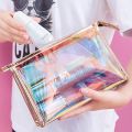 1 Pc Colorful Holographic Women Cosmetic Bag TPU Clear Makeup Bag Beauty Organizer Pouch Travel Clear Makeup Kit Case. 