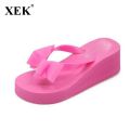 XEK New Fashion Summer Women Platform High Heel Flip Flops Beach Sandals Bowknot Slippers Women Shoes Size36-40 For Choice WFQ61. 