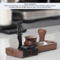 Coffee Tamper Station Base Multifunction Compact Tamping Station Universal Stable Strong Smooth Surface Wooden for 51mm Coffee Machine. 