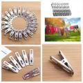 20 Pieces Set Stainless Steel Cloth Drying Clip-Silver - cloth hanger. 