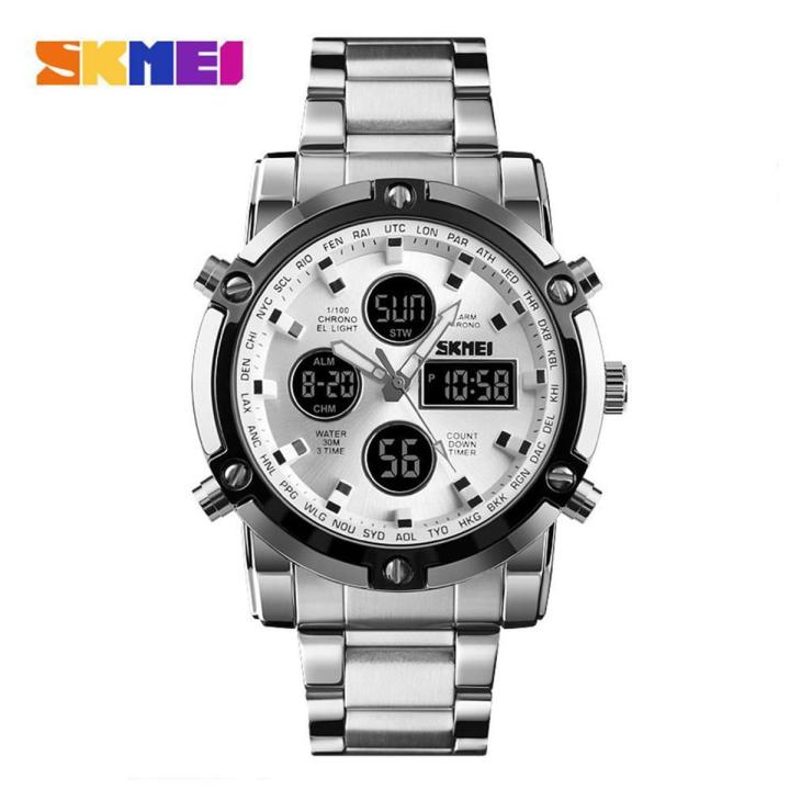 Skmei 1389 Waterproof Stainless Male Watches Clock Classic Sport Watch Popular Analog Comfortable Men's Wristwatch