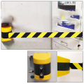 Safety Cordon Barrier, Retractable Belt Barrier, Queue Barrier Belt with Magnetic Adsorption, 10M Safety Cordon Barrier. 