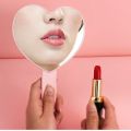 Eyelash Extension Handheld Makeup Mirror Heart Shape Makeup Vanity Mirror with Handle Hand Mirror SPA Salon Compact Mirrors. 