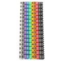 FORIDE Clip-on String Cable Marker Boxed Plastic Number Number Wire Label Tube Set Color Cable Marker (150PCS KCM-1.5MM).