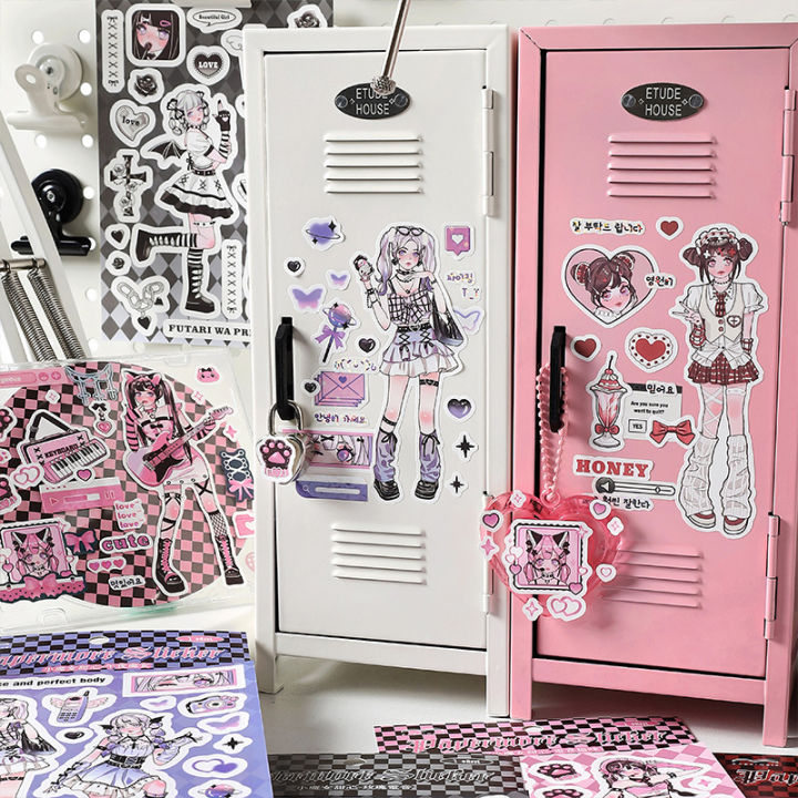 MOHAMM%201%20Sheet%20Cute%20Girl%20Decorative%20Stickers%20for%20DIY%20Craft%20Photo%20Album%20Scrapbook%20Journal%20Planner%20Scene%20Collage%20-%20Image%202