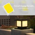 Outdoor Solar Lights Timed LED Column Lamp Waterproof Pillar Lamp with Remote Control Solar Lamp for Aisle Garden Decor Lighting. 