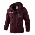 Men Jacket Coat Stylish Windbreaker Jacket with Hood Multiple Pockets Waterproof Design for Men's Winter Coat Multi-pocket Men. 