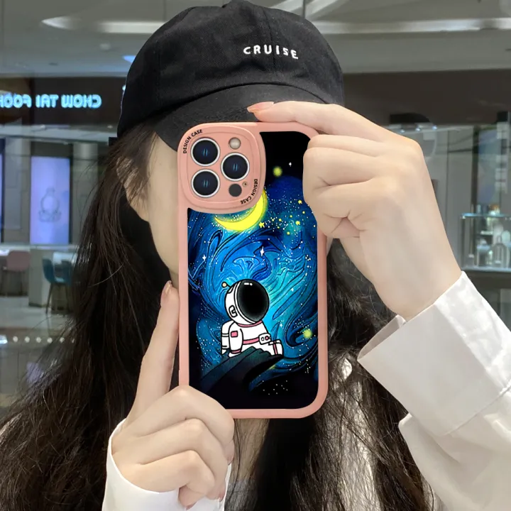 Hontinga%20for%20OPPO%20F19%20Pro%20A94%20Reno5%20F%20Back%20Cover%20PU%20Leather%20Moon%20Astronaut%20Case%20Soft%20Silicone%20Edge%20Phone%20Cases%20-%20Image%205