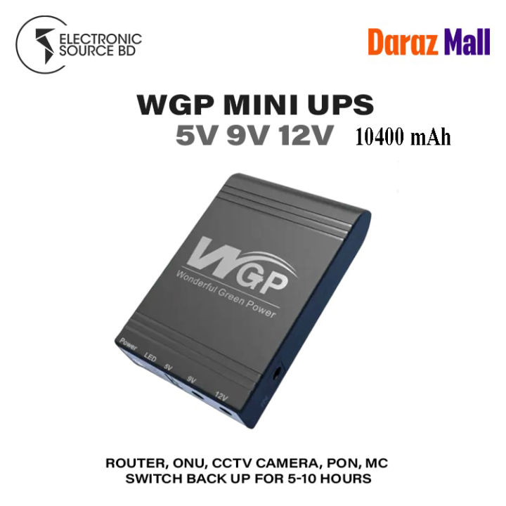 Wgp Mini Ups Mah Dc Ups For Router Onu Cctv Volt Output Daraz Com Bd