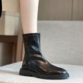 Martin Booties Female2022Autumn New Thin Boots Chelsea Autumn Mid-Calf British Style Retro Skinny Boots. 