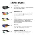 HoneyYami Sports Men Ladies Sunglasses Road Bike Glasses Mountain Bike Cycling Protection Goggles Glasses Bike Glasses Protection 5 Lenses. 