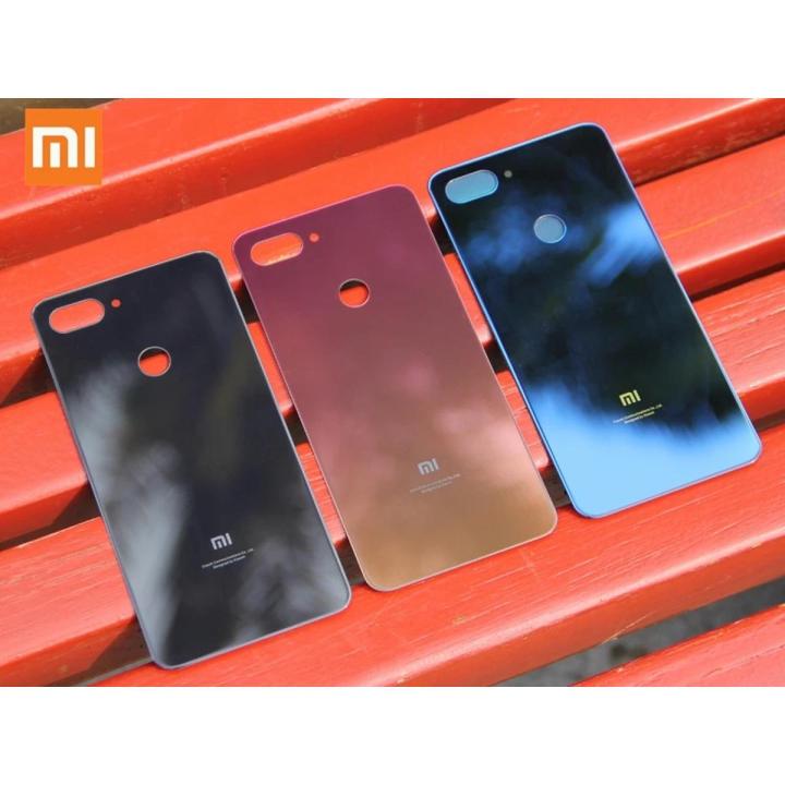 Xiaomi Mi 8 Lite Back Battery Cover Rear Glass Door Panel Case Mi 8Lite Cover For Xiaomi Mi8 Lite Battery Cover