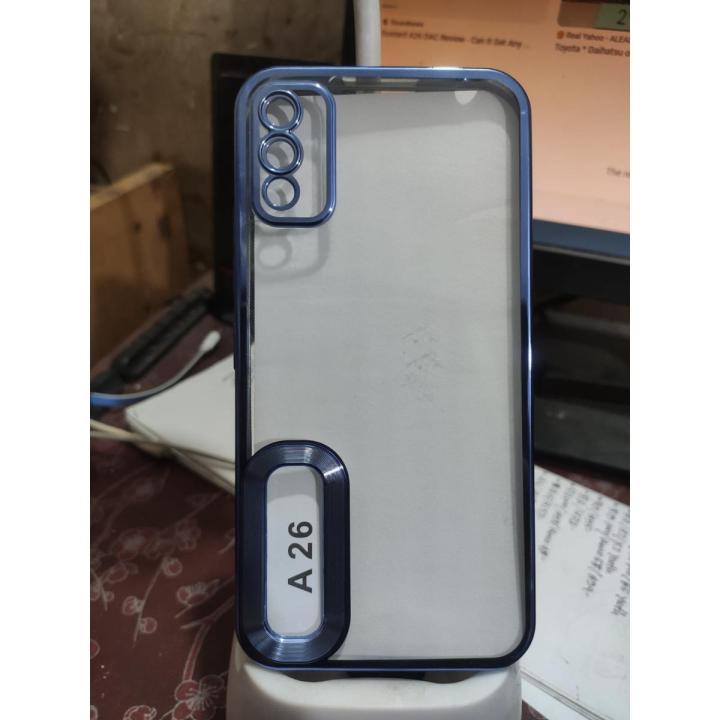 For itel A26 Electroplated Logo View Back Super Soft TPU CD Case Phone Back Cover (Back Case Cover For Smartphone)