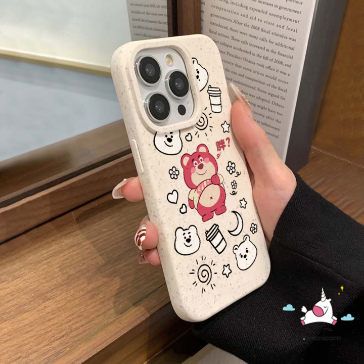 Cartoon%20Strawberry%20Bear%20Phone%20Case%20Compatible%20For%20iPhone%207plus%20XR%2011%2015%2013%2014%2012%20Pro%20Max%20X%207%2015%206%208%206S%20Plus%20XS%20MAX%20SE%202020%20Winnie%20the%20Pooh%20Doodle%20Degradable%20Soft%20Cover%20-%20Image%203