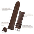 Top Grain Genuine Leather Watch Band, Quick Release 18mm/20mm/22mm Watch Straps, Fits Samsung Galaxy Watch, Garmin Huawei Watch.