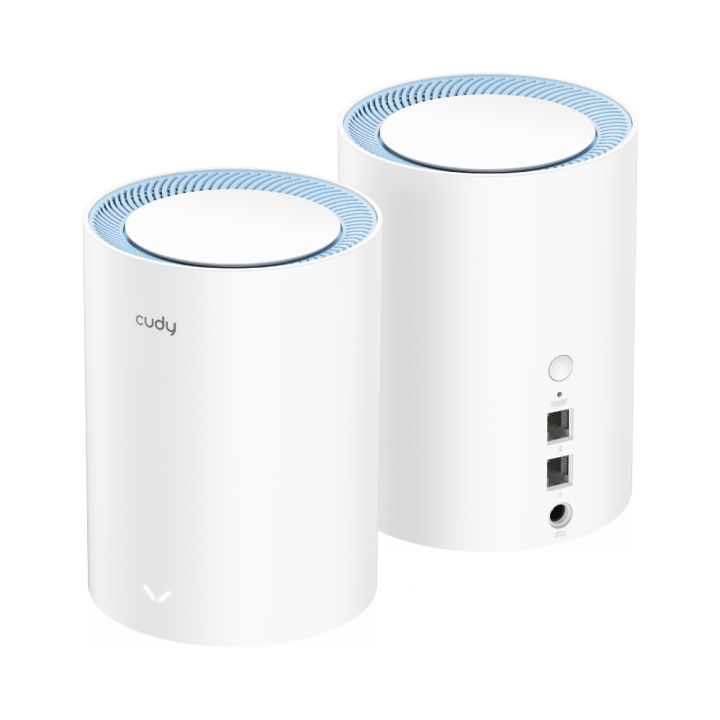 Cudy M1200 (2-pack) AC1200 Dual Band Whole Home Wi-Fi Mesh System - 867Mbps on 5GHz and 300Mbps on 2.4GHz - MU-MIMO - 2 Internal Antennas - White