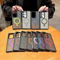 Smalshop For Magsafe Fashion Slim Matte Liquid PC Magnetic Wireless Charging Case For Samsung Galaxy S25 S24 S23 S22 Ultra Plus Cover. 