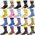 Men's Socks Cartoon Design Funny Socks Universe Spe Speship Stripe Socks Happy Style ple Sports Socks Men-(EU(39-46)).
