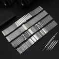 20/22/24mm Steel Dive Shark Mesh for Milanese Watch Bracelet Strap Band Weaving Double Snap Strap for Breitling Omega. 