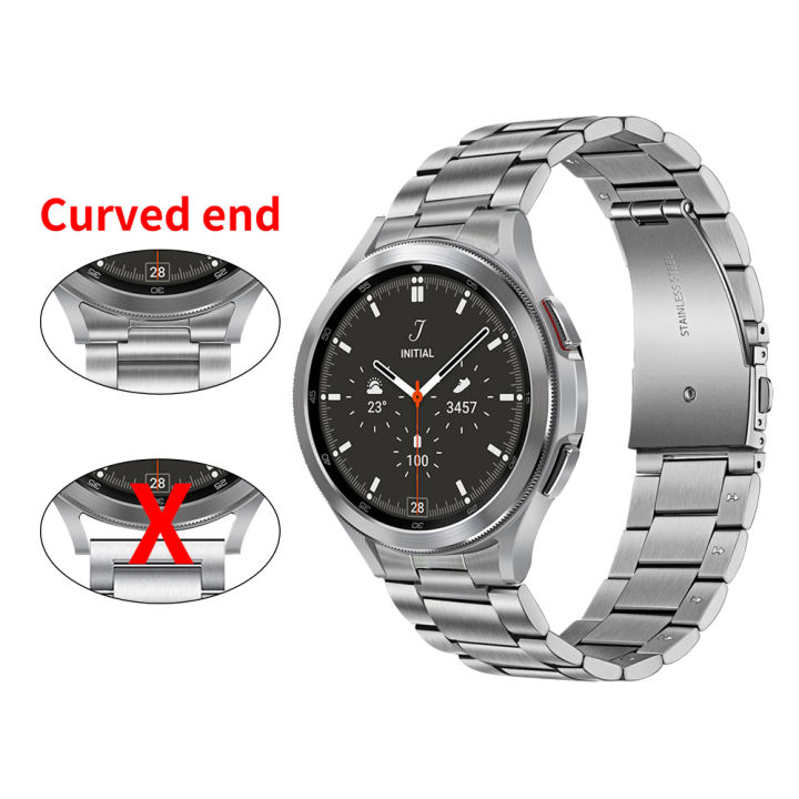 Samsung%20Galaxy%20Watch%207%206%205%204%20(20%20mm)%20Stainless%20Steel%20Strap%20Metal%20Bracelet%20with%20Curved%20End%20No%20Gaps%20Adapter%20-%20Image%206