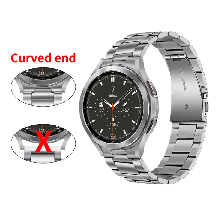 Samsung%20Galaxy%20Watch%207%206%205%204%20(20%20mm)%20Stainless%20Steel%20Strap%20Metal%20Bracelet%20with%20Curved%20End%20No%20Gaps%20Adapter%20-%20Image%206
