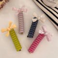 Japanese Fashion Spiral Hair Tie Butterfly Bowknot Telephone Wire Hair Ties For Girls Women Ponytails Head Rope Hair Accessories.