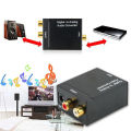 Digital Optical Coax to Analog RCA L/R Audio Converter Adapter with Fiber Cable & USB Cable & Mainframe.