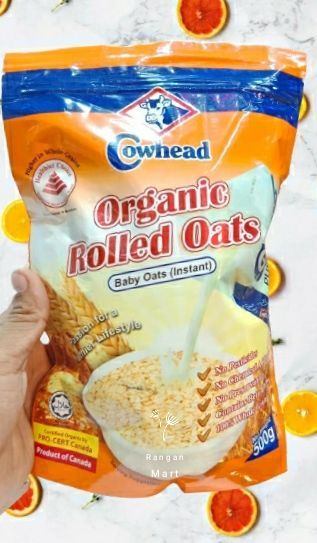Cowhead Organic Rolled Oats Baby Oats (Instant) pcs (500 gm+
