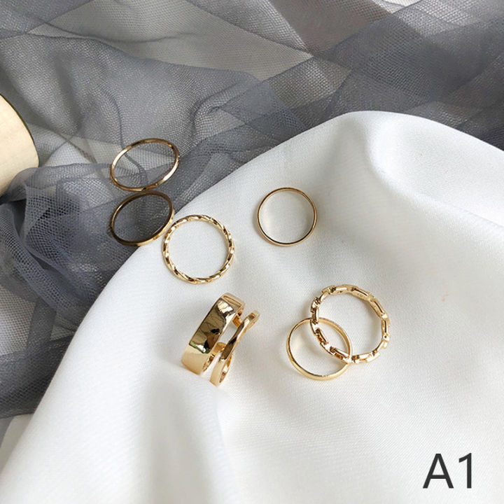 7pcs%20Fashion%20Jewelry%20Rings%20Set%20Hot%20Selling%20Metal%20Hollow%20Round%20Opening%20Women%20Finger%20Ring%20for%20Girl%20Lady%20Party%20Wedding%20Gifts%20Nicle%20-%20Image%202
