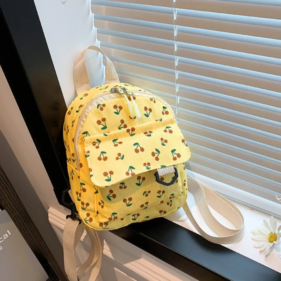 Mini Backpack Corduroy Small Backpacks Simple Casual Student