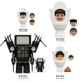 New Mini Skibidi Toilet Figure Anime Block Toys TvMan Plus Titan Cameraman Speakerman Bricks Model Toy For Kid Birthday Gifts.