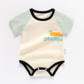 0-24M Baby Boys Girls Rompers 100% Cotton Soft Short Sleeve Cartoon Print Newborn Infant Clothing Summer Jumpsuits Baby Clothes. 