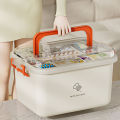 Large Capacity Medicine Box Plastic Portable First Aid Kit Multi-Layer Classification Storage Box for Home Medicine Organizer. 